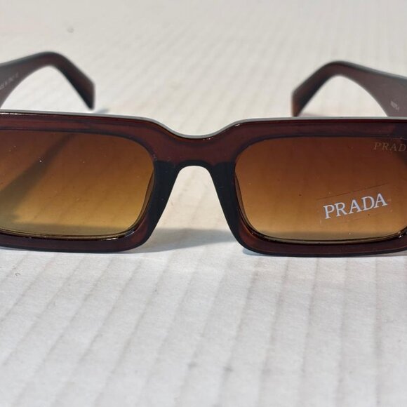 Prada Sunglasses Brown frame & lens  #86370-1 Made in Italy  NEW - Picture 1 of 4